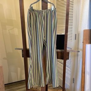 striped funky hippy flare pants, no brand size XS